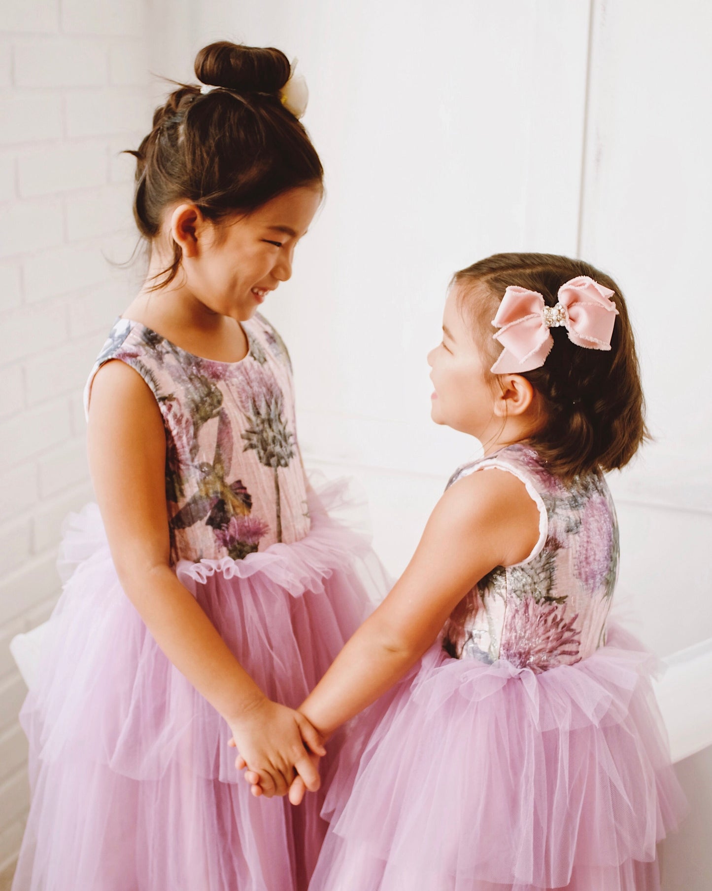 Victoria Dress - Purple Floral Jacquard Tulle Dress